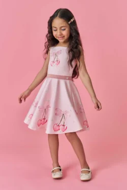 Vestido Cherry Rosa