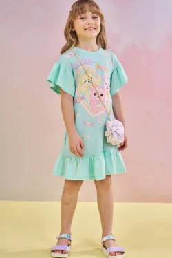 Vestido teddy aqua