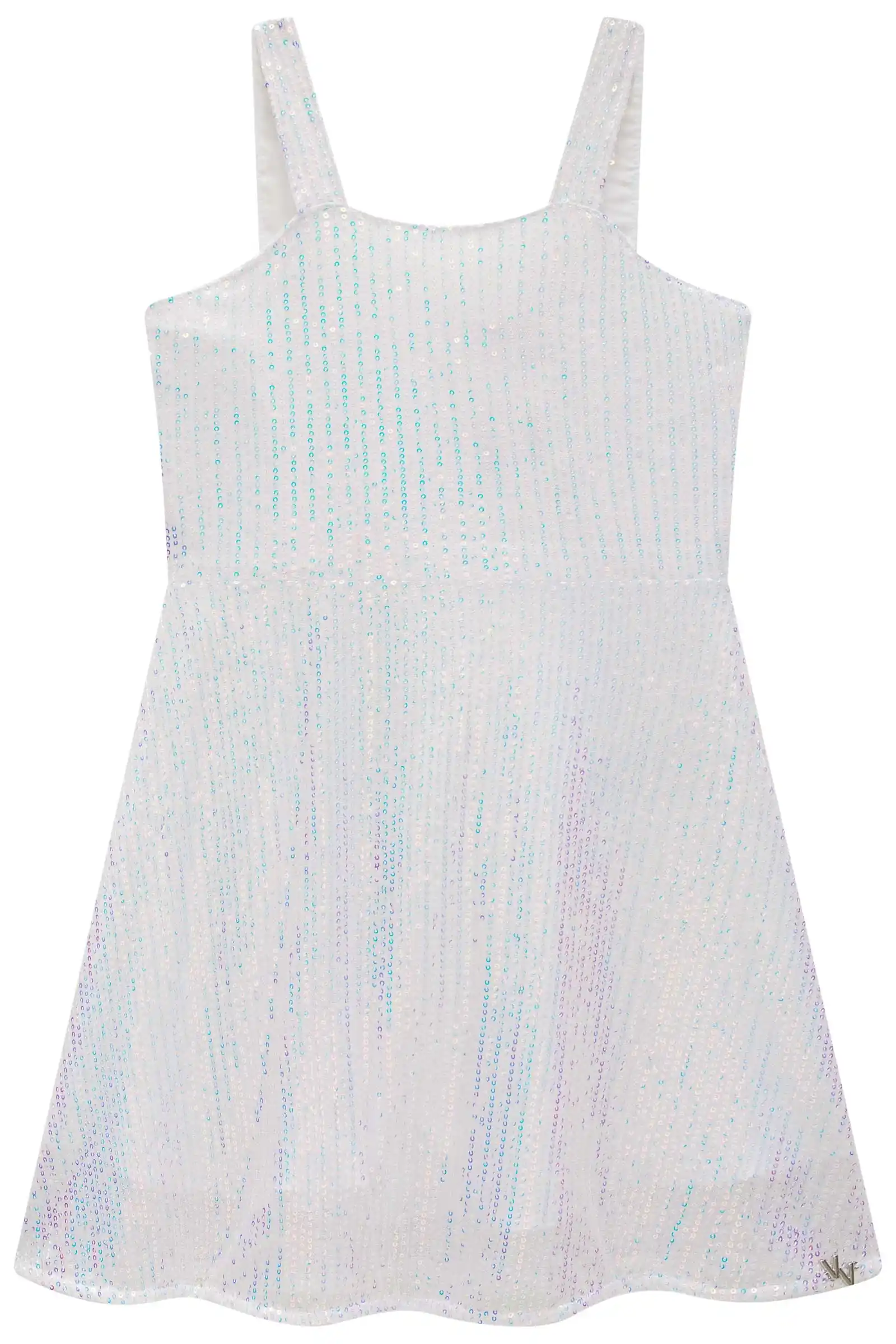 Vestido de lentejuelas blanco - Imagen 2