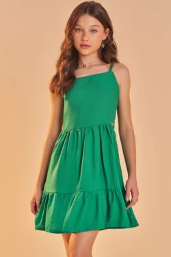 Vestido verde teen