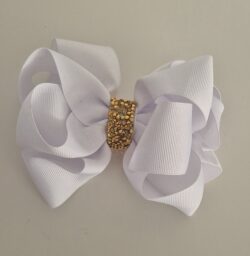 Lazo blanco con dorado